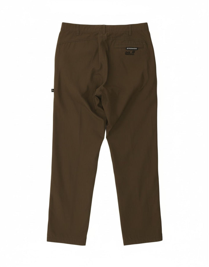 JACK WOLFSKIN Mens Slim Casual Trousers W36 L34 Khaki Polyester