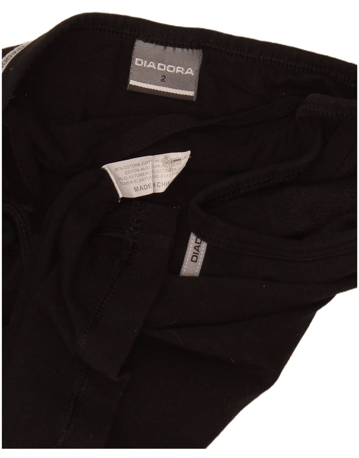 Diadora Damen Cami Top US 2 XS Schwarze Baumwolle