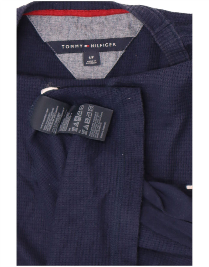 Tommy Hilfiger Herren-Top, langärmelig, klein, marineblau, Baumwolle