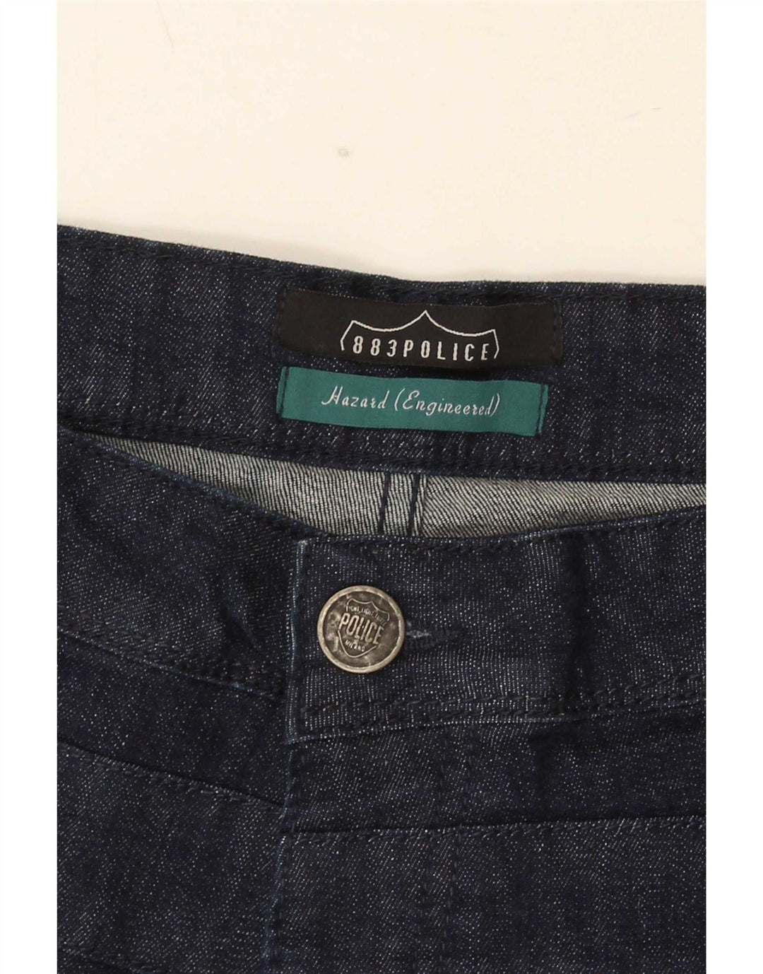 883 Police Herren Engineered Regular Fit Straight Jeans W38 L30 Marineblau