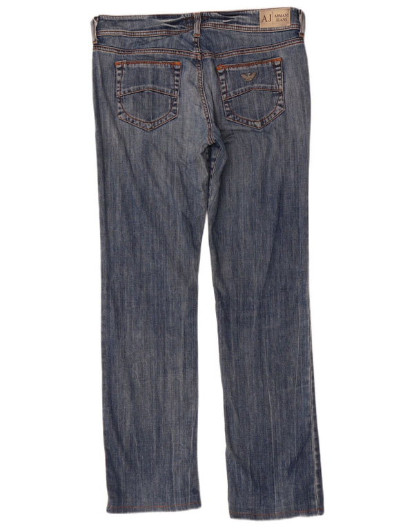 Armani Damen Bootcut-Jeans W29 L29 Blaue Baumwolle