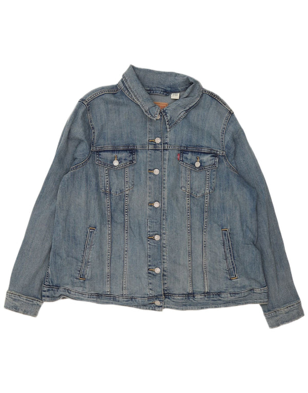 Levi's Damen Jeansjacke UK 22 3XL Blue Cotton Classic