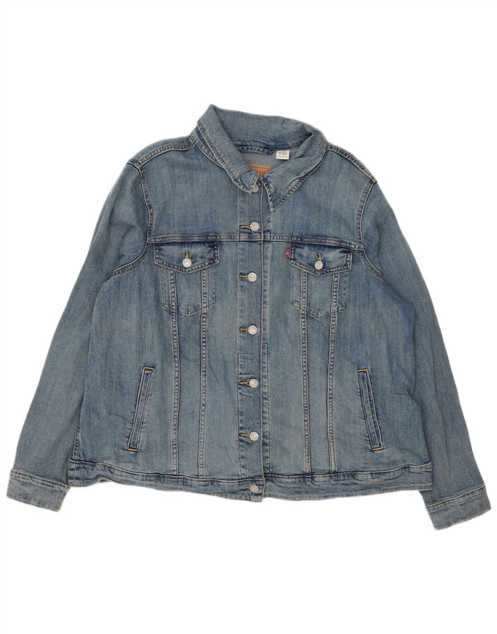Levi's Damen Jeansjacke UK 22 3XL Blue Cotton Classic