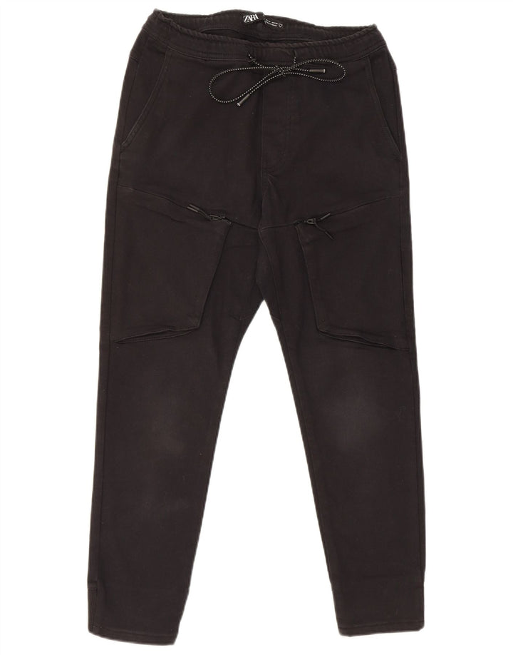 Zara Damen Cargo-Trainingshose, Gr. 8, Schwarz