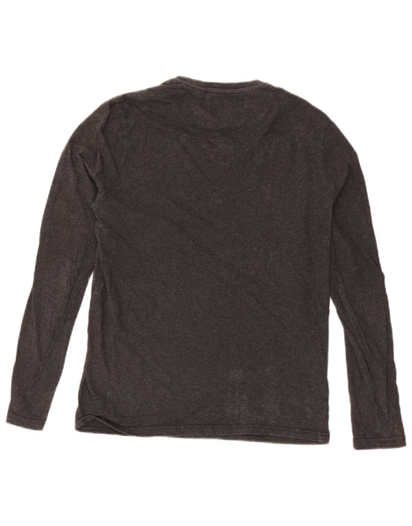 Lyle & Scott Mens Top Long Sleeve XS Grey Cotton