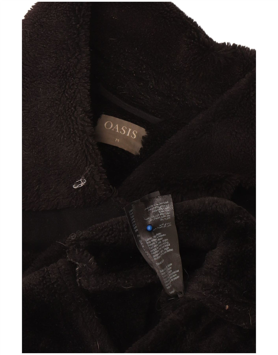 Oasis Damen Sherpa Bikerjacke UK 14 Medium Schwarz Polyester
