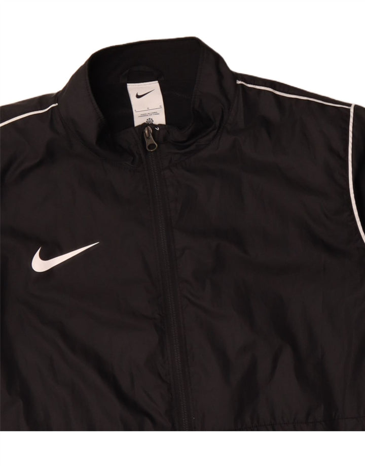 NIKE Herren Regenjacke UK 40 Large Schwarz Polyester
