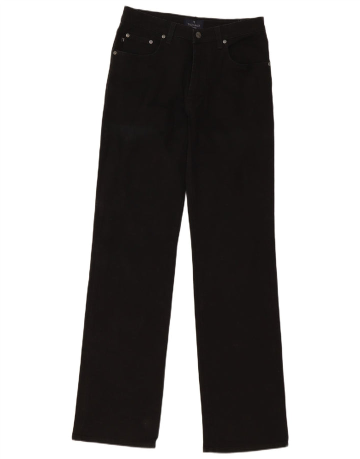 Trussardi Damen Straight Jeans W30 L34 Schwarze Baumwolle