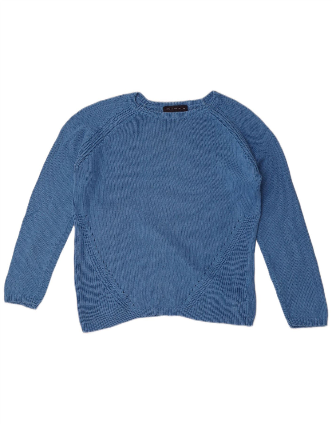 Marks & Spencer Damen-Pullover, übergroß, U-Boot-Ausschnitt, Gr. 10, Größe S, Blau