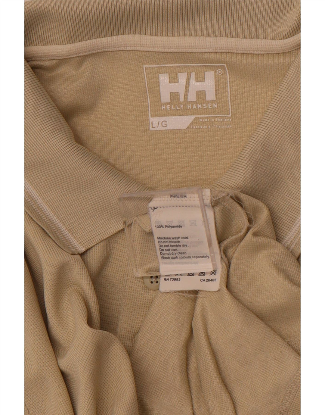 HELLY HANSEN Herren-Poloshirt, groß, beige, Polyamid