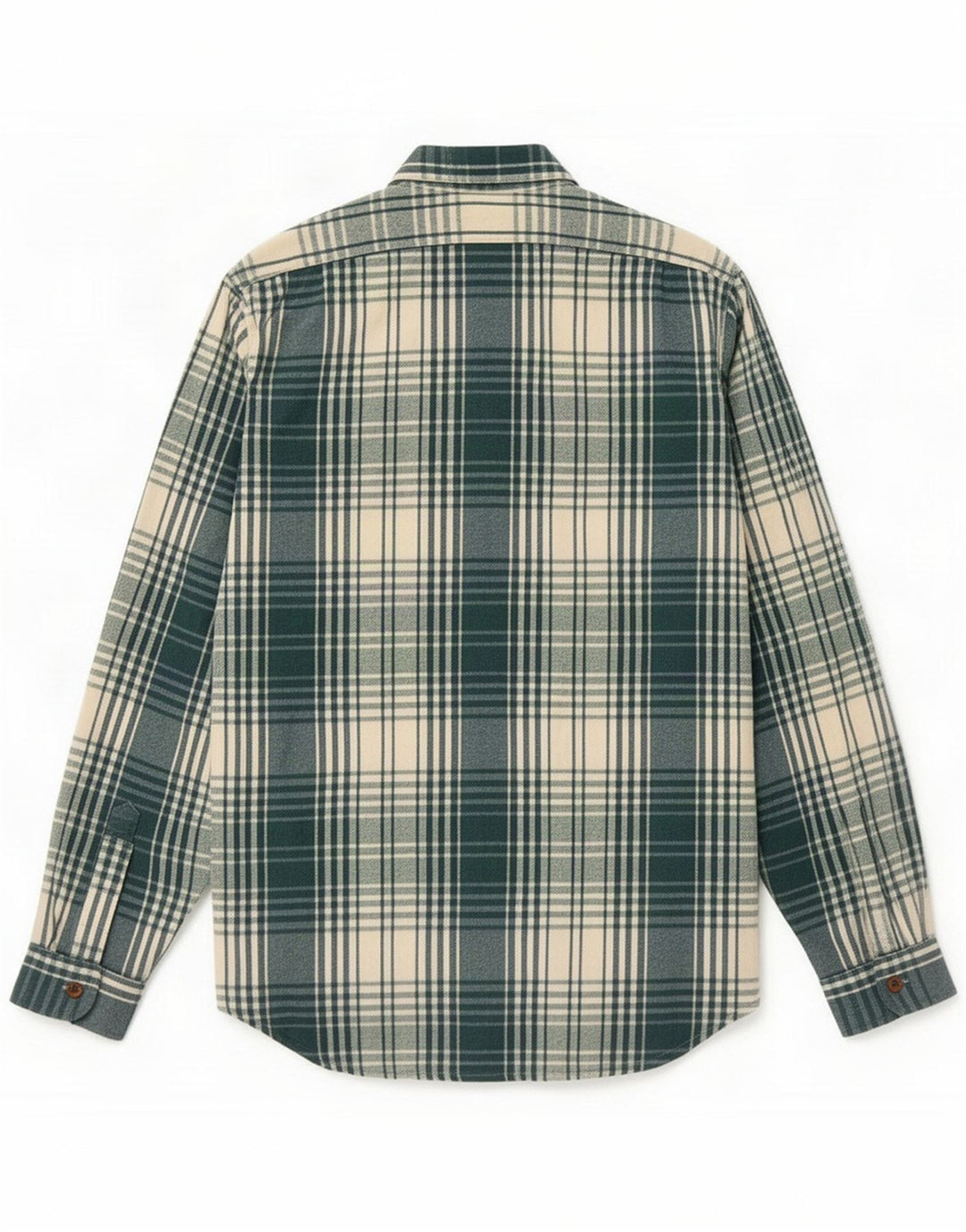 J. Crew Herren Slim Flanellhemd Mittelgrün kariert Baumwolle