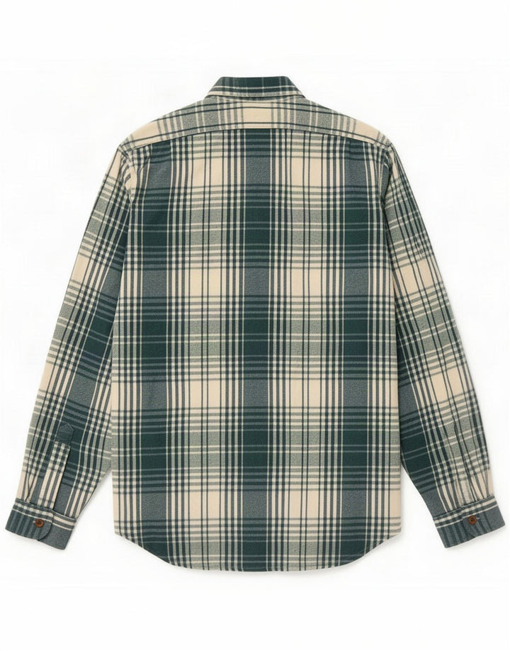 J. Crew Herren Slim Flanellhemd Mittelgrün kariert Baumwolle