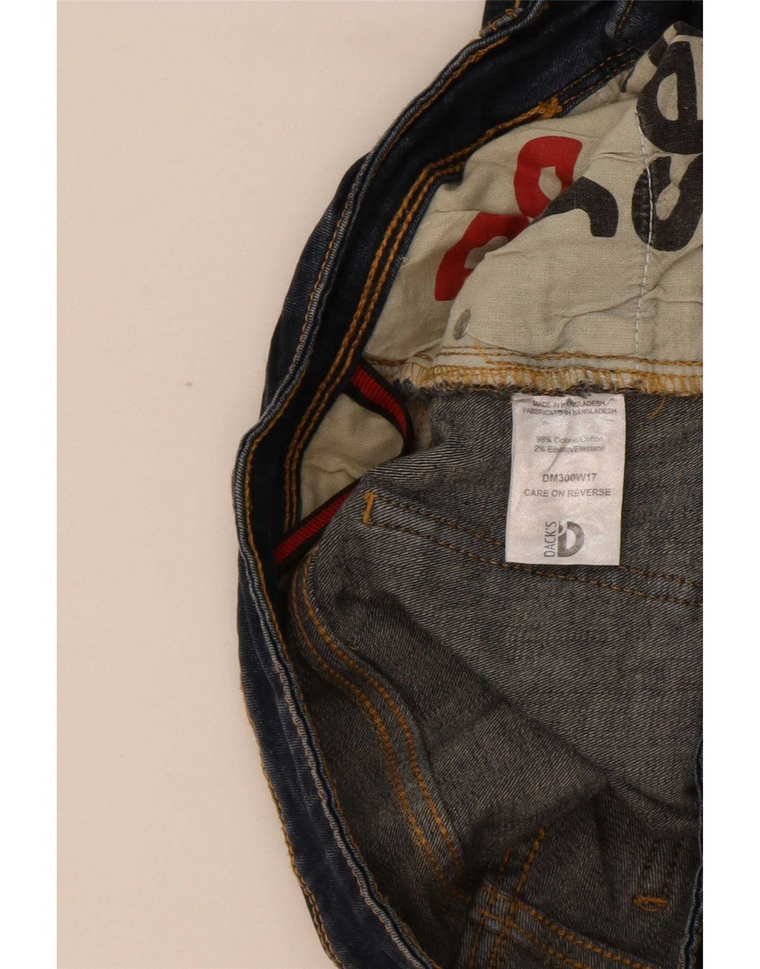 Dack's Herren Slim Jeans IT 46 Small W30 L29 Marineblau Baumwolle