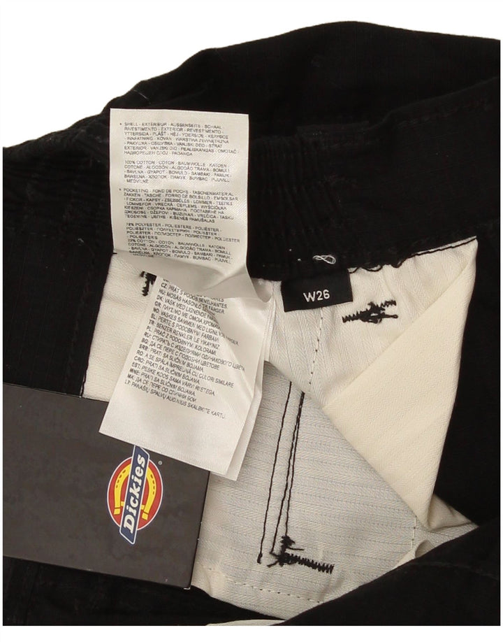 DICKIES Gerade Cargohose für Herren, W26, L28, schwarze Baumwolle