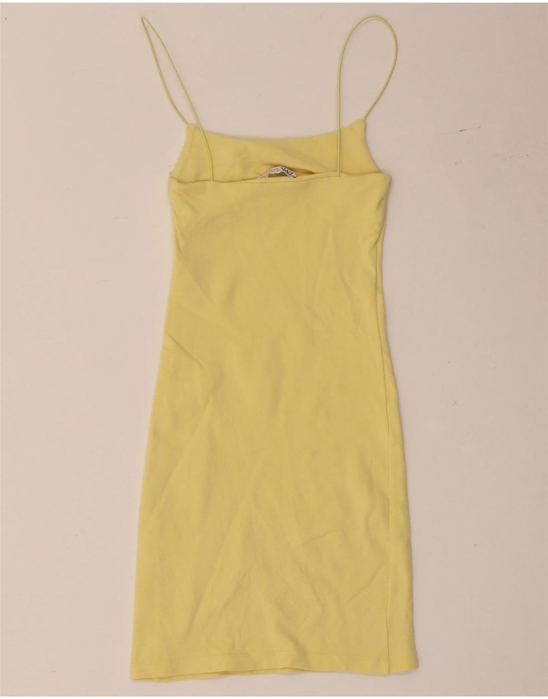 Zara Damen Slip Dress UK 8 Small Gelb