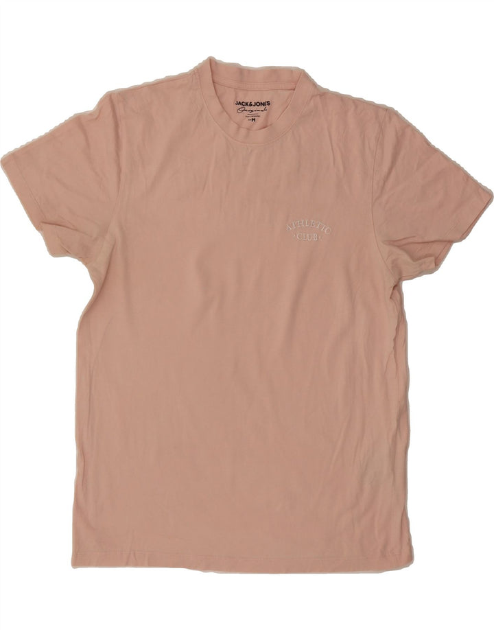 JACK & JONES Mens T-Shirt Top Medium Pink Cotton Vintage Jack & Jones and Second-Hand Jack & Jones from Messina Hembry 