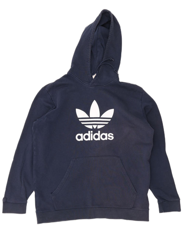 Adidas Herren Graphic Hoodie Pullover XL Marineblau Baumwolle