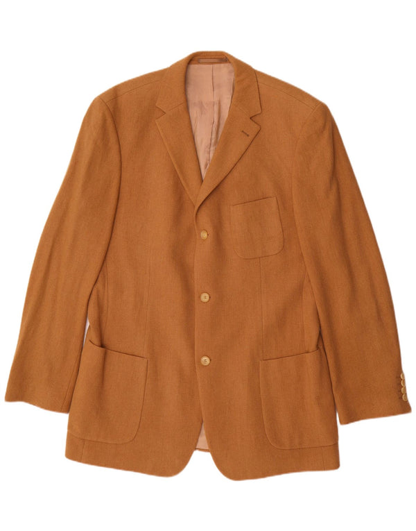 Hugo Boss Herren-Blazer mit 3 Knöpfen, UK 42, XL, beige Wolle