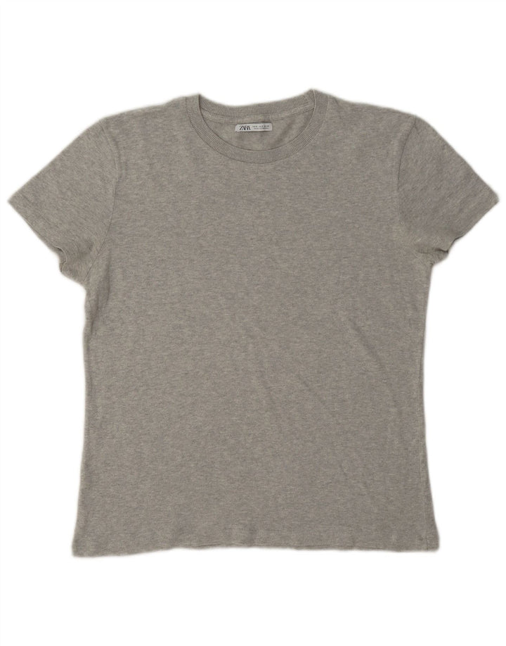 Zara Herren T-Shirt Top Small Grau