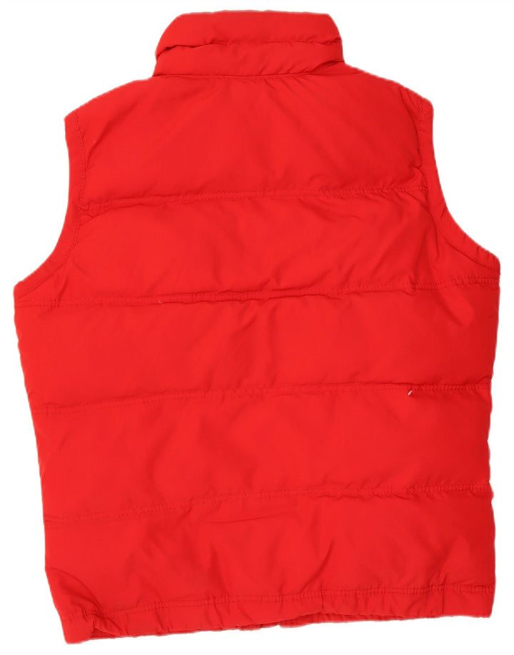 Hollister Herren Wattierte Weste UK 40 Large Rot Polyester