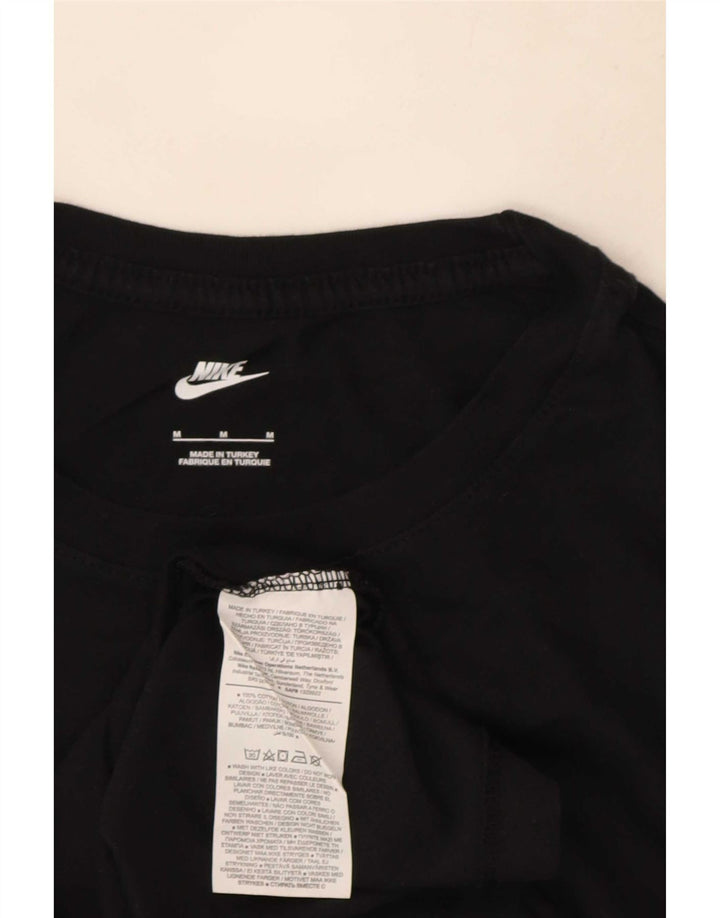 Nike Herren-T-Shirt mit Grafik, mittelgroß, schwarze Baumwolle