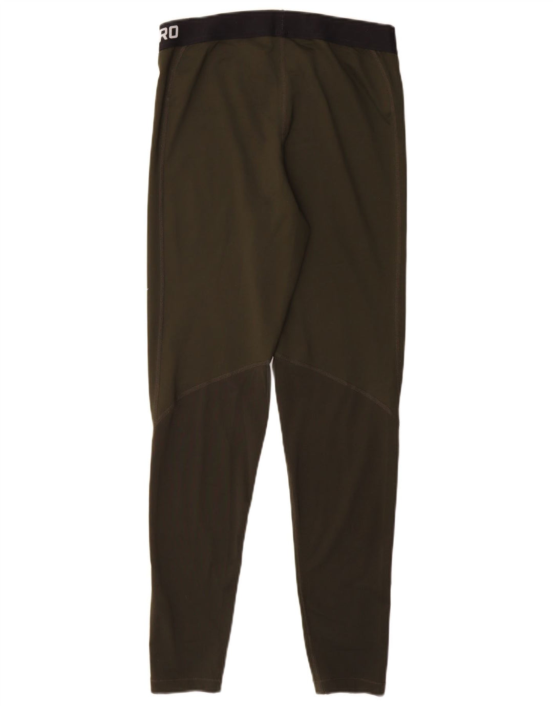 NIKE Womens Dri Fit Graphic Leggings UK 14 Large Khaki Polyester