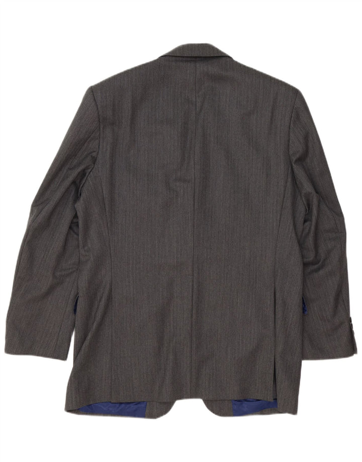 Marks & Spencer Herren-Blazer mit 2 Knöpfen, Gr. 42, Grau, Wolle mit Nadelstreifen