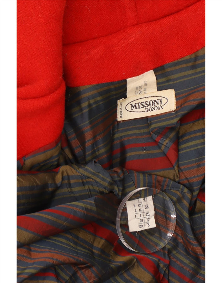 Missoni Damen Übergroßer Mantel UK 12 Mittelrote Wolle