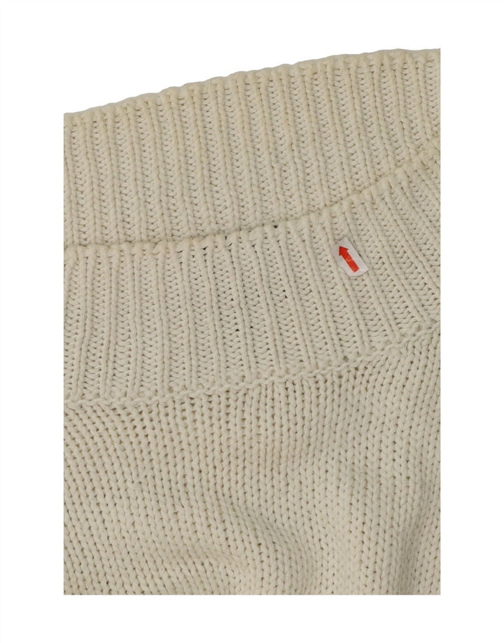 WOOLRICH Womens Overshirt Turtle Neck Jumper Sweater UK 10 Small Off White Vintage Woolrich and Second-Hand Woolrich from Messina Hembry 
