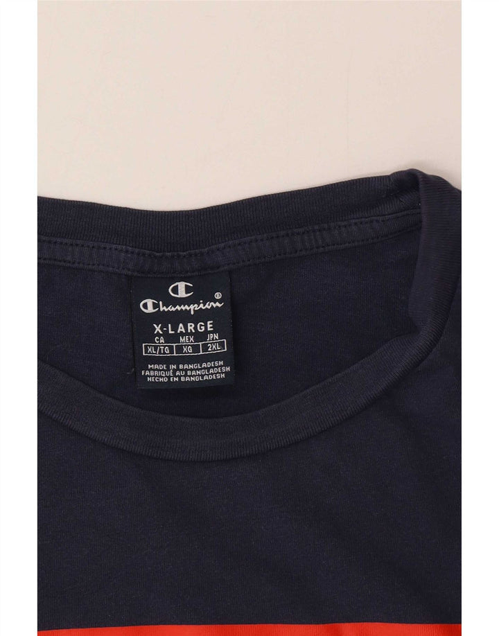 Champion Herren Grafik-T-Shirt-Oberteil XL Marineblau