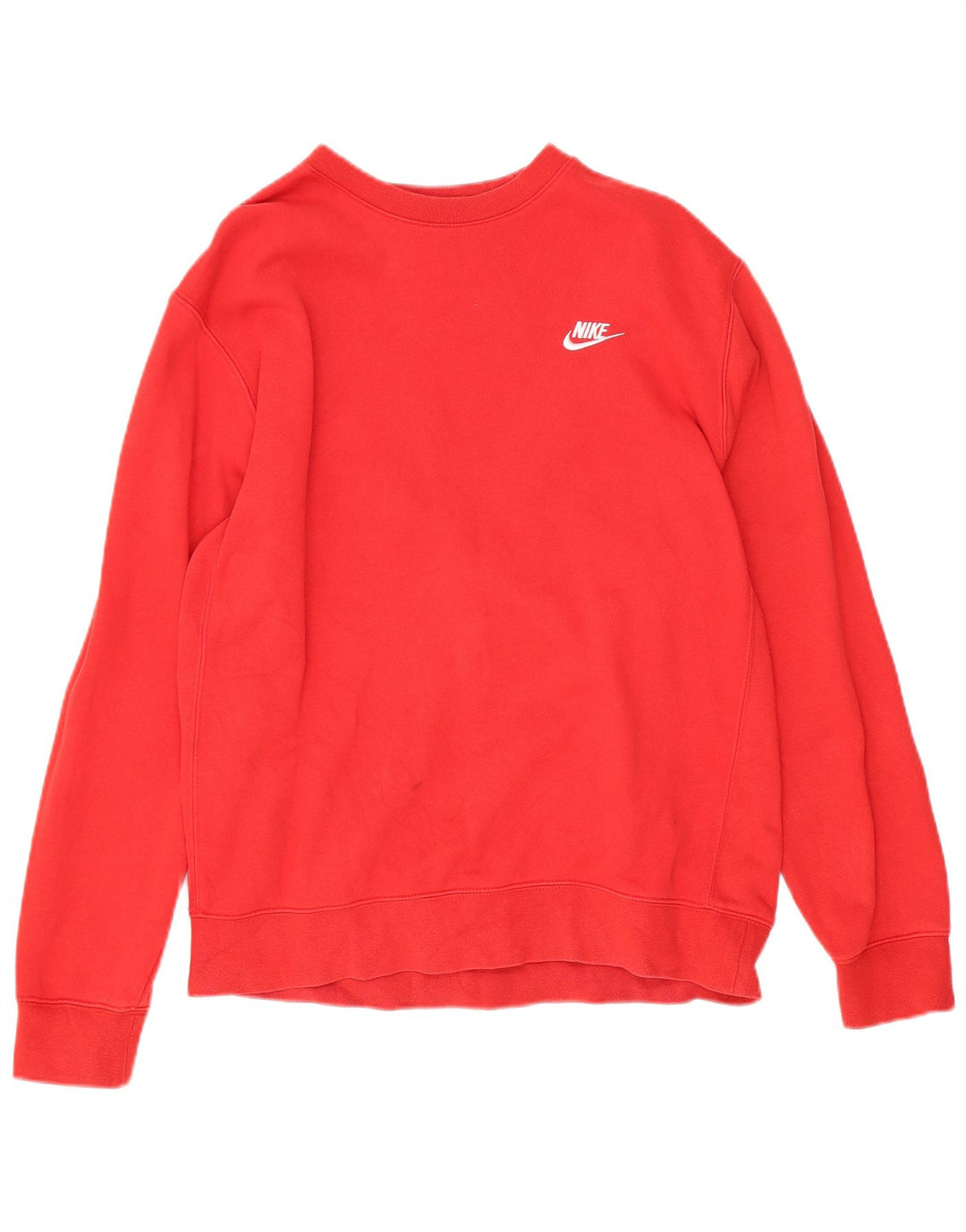 Nike Herren-Sweatshirt-Pullover aus mittelroter Baumwolle
