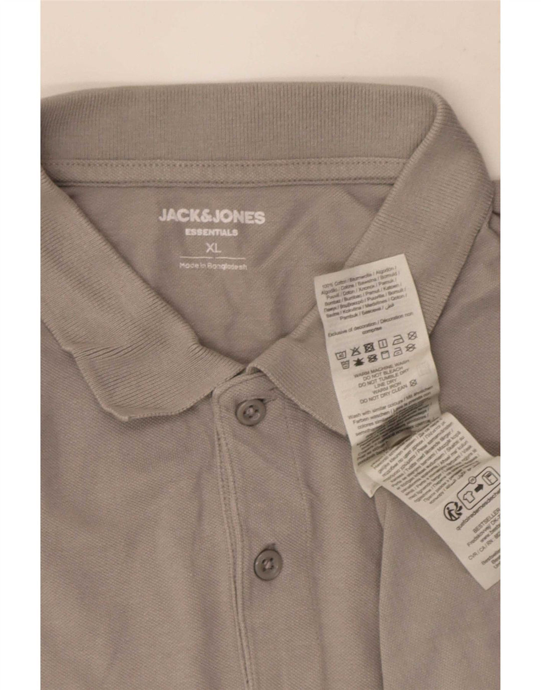 Jack & Jones Herren Poloshirt XL Grau Baumwolle