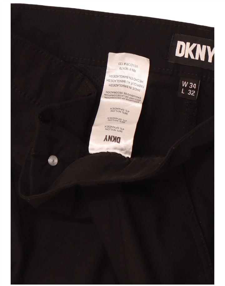 Dkny Herren Slim Fit Cargohose W34 L32 Schwarzes Nylon