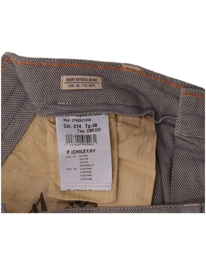 Mason's gerade Herren-Cargohose IT 48 Medium W34 L28 Blaue Baumwolle