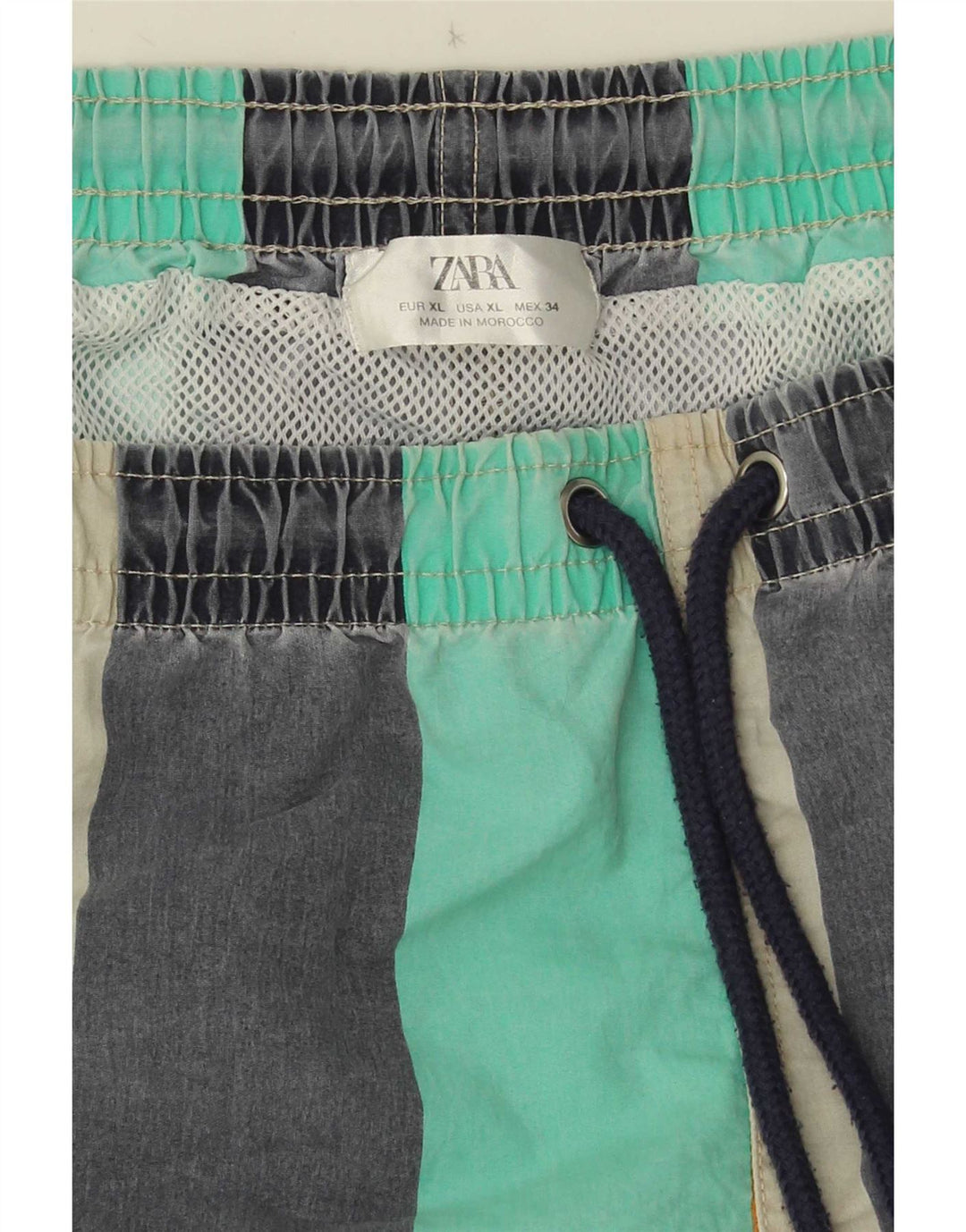 Zara Herren Badeshorts XL Mehrfarbig gestreift