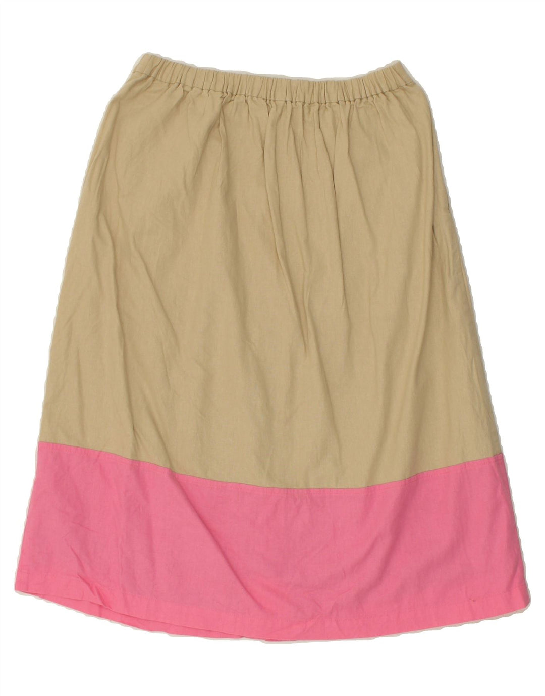 J. CREW Womens A-Line Skirt Small W27  Beige Colourblock Linen | Vintage J. Crew | Thrift | Second-Hand J. Crew | Used Clothing | Messina Hembry 
