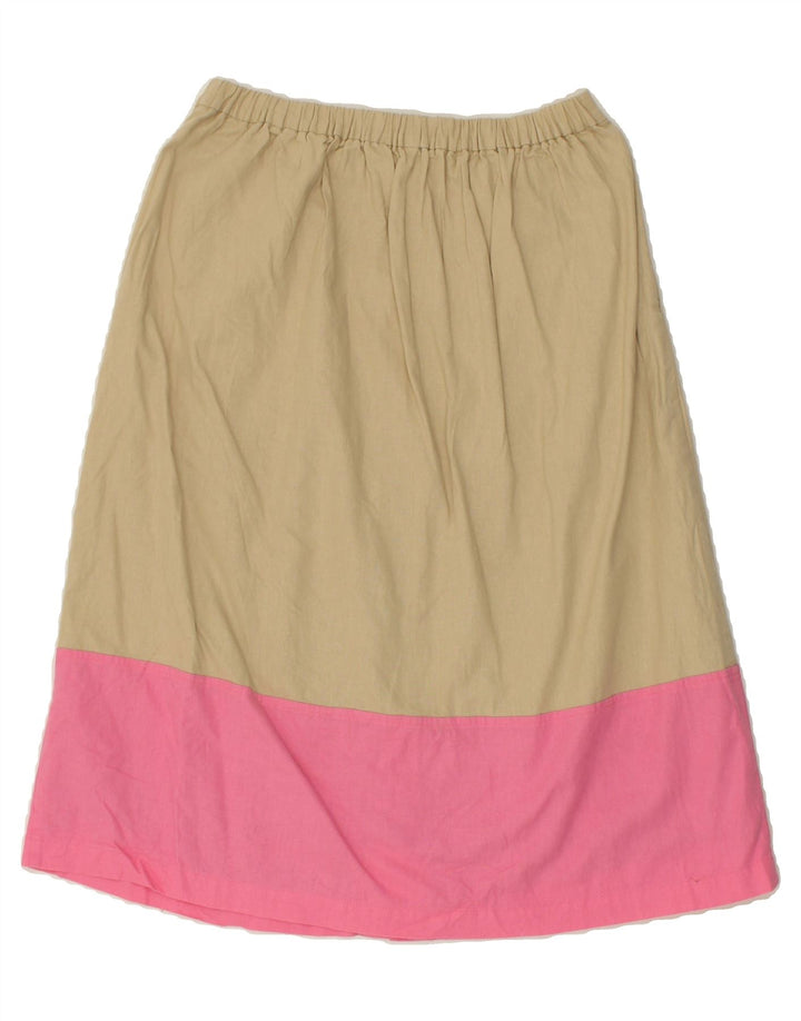J. CREW Womens A-Line Skirt Small W27  Beige Colourblock Linen | Vintage J. Crew | Thrift | Second-Hand J. Crew | Used Clothing | Messina Hembry 