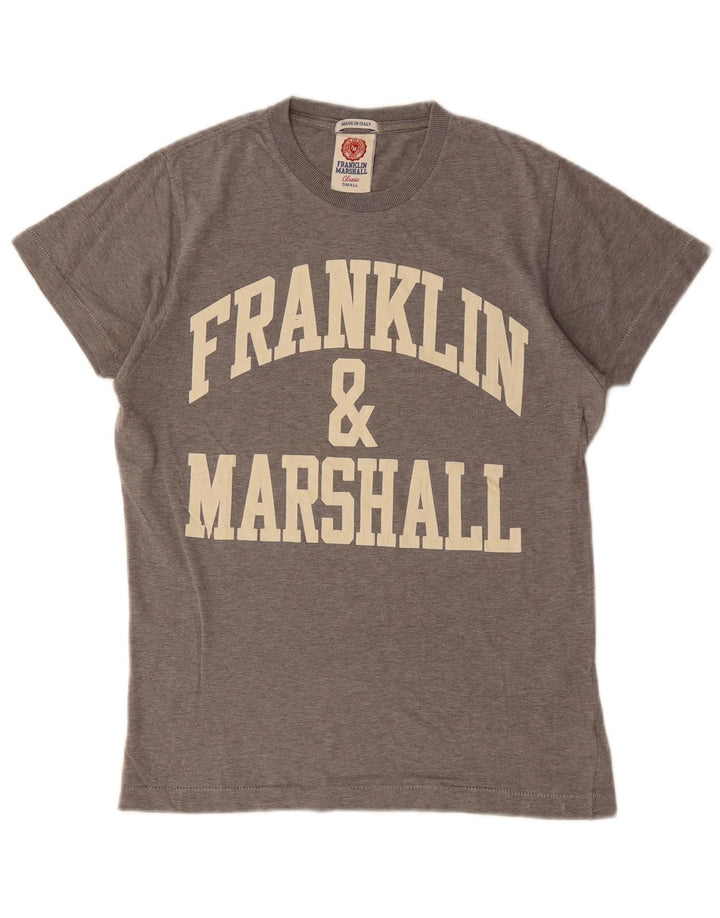 FRANKLIN & MARSHALL Herren-T-Shirt mit klassischer Grafik, Größe S, Grau, Baumwolle