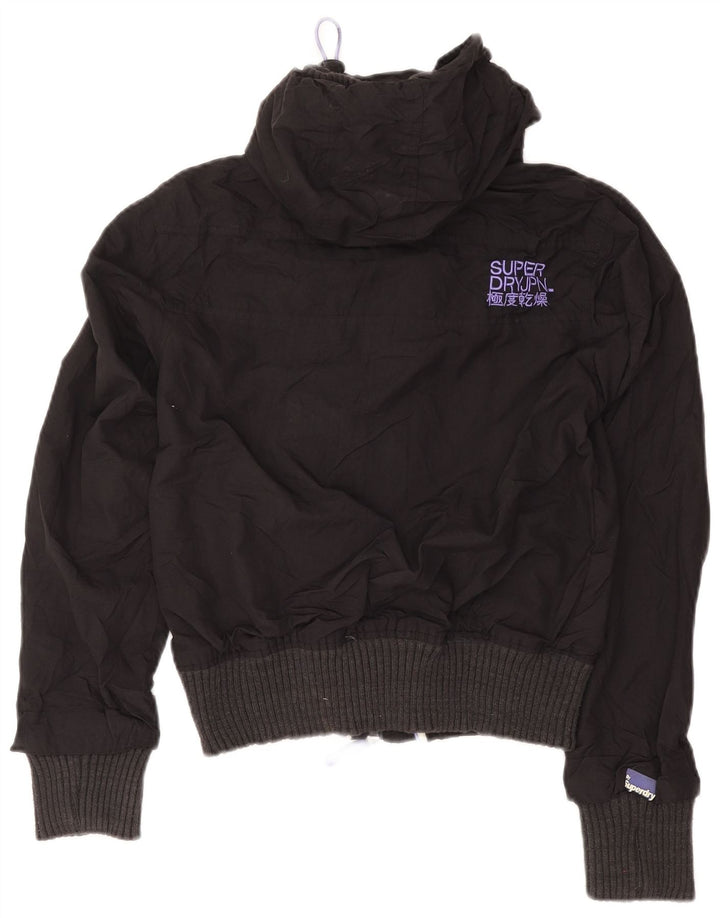 Superdry Damen The Windbomber Hooded Windjacke UK 12 Mittelgrau