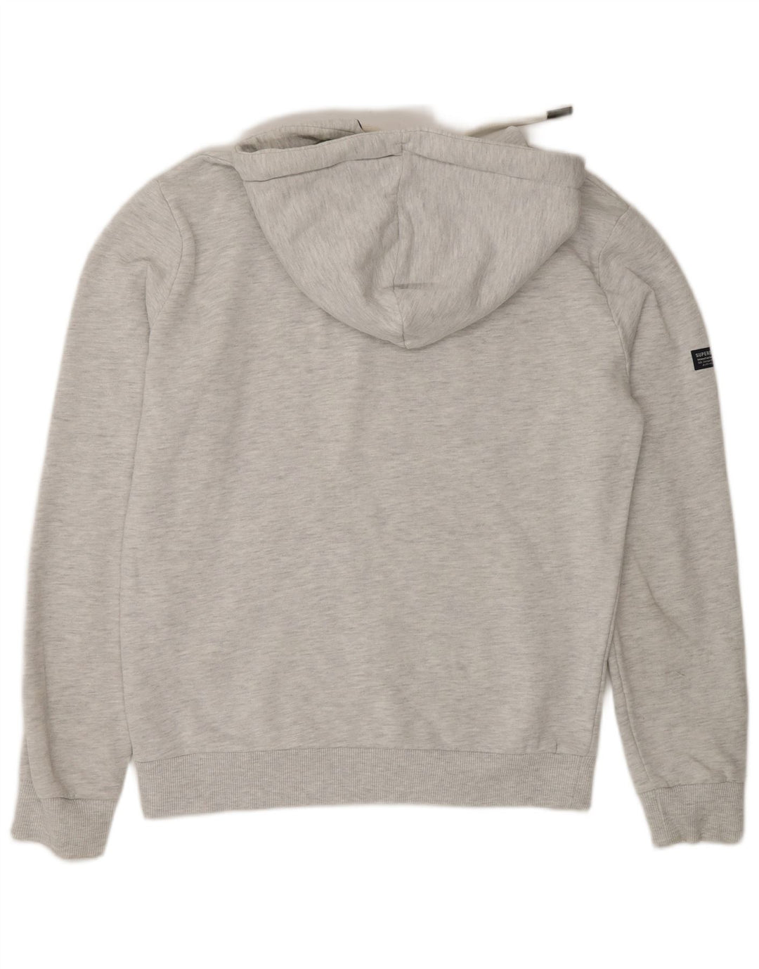 Superdry Herren Grafik-Kapuzenpullover aus mittelgrauer Baumwolle