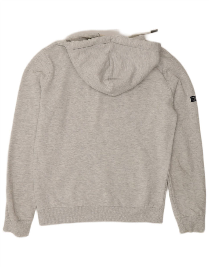 Superdry Herren Grafik-Kapuzenpullover aus mittelgrauer Baumwolle