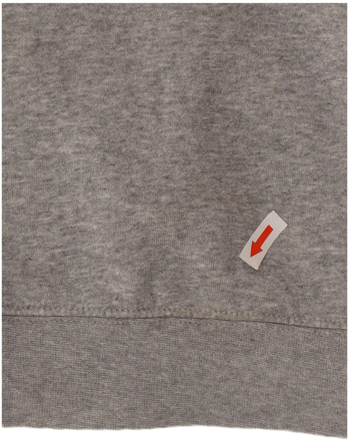 Nike Womens Graphic Oversized Hoodie Pullover UK 14 Mittelgraue Baumwolle