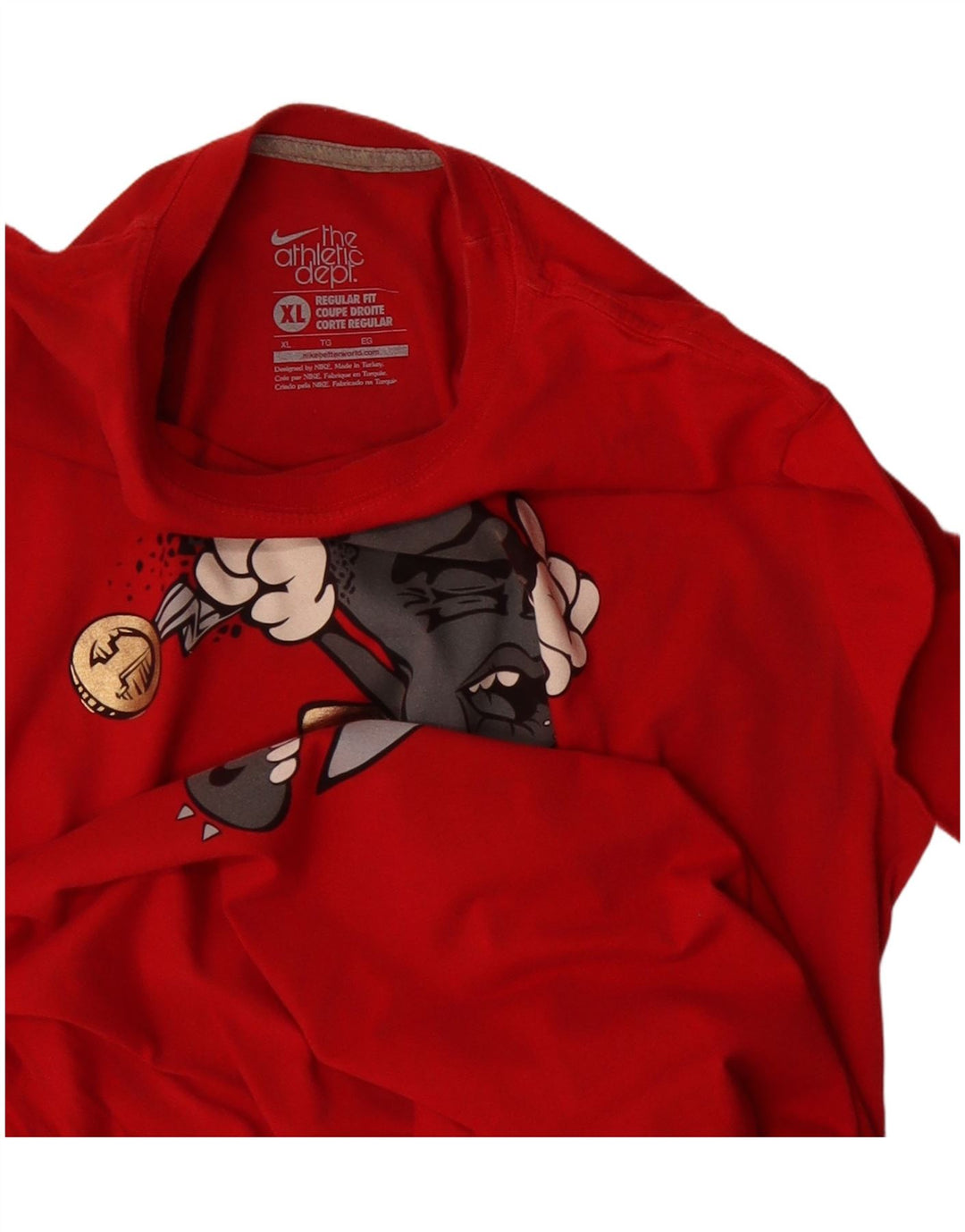 Nike Herren-T-Shirt mit normaler Passform und Grafik, XL, Rot