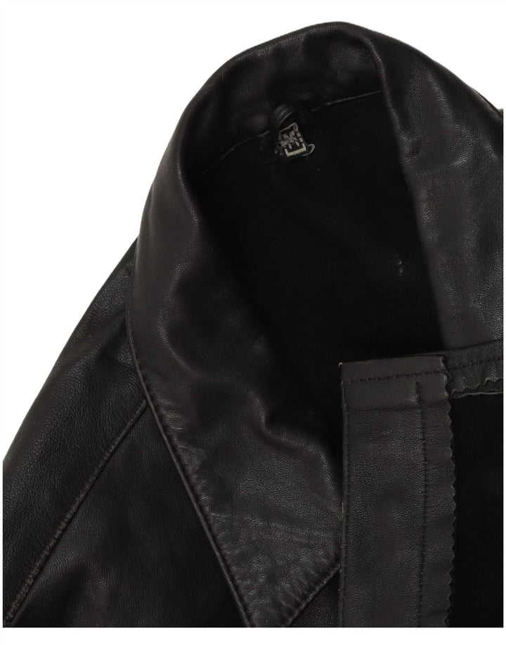 Vintage Herren Lederjacke UK 38 Medium Schwarz