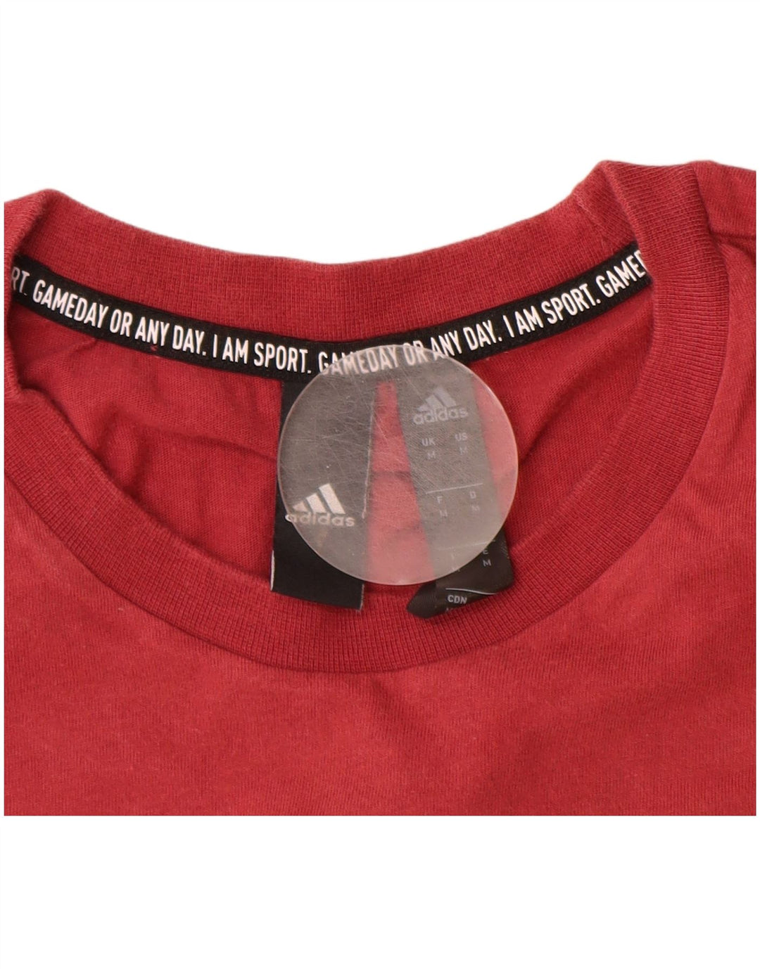 Adidas Herren Grafik-T-Shirt aus mittelroter Baumwolle