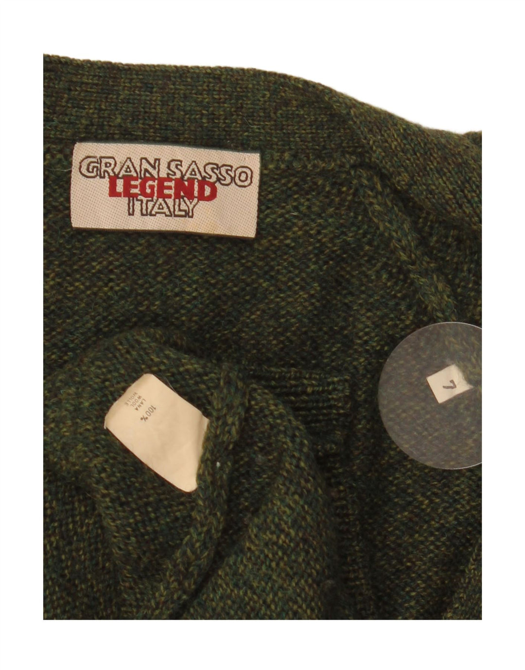 Gran Sasso Herren Strickjacke XL Khaki Wolle