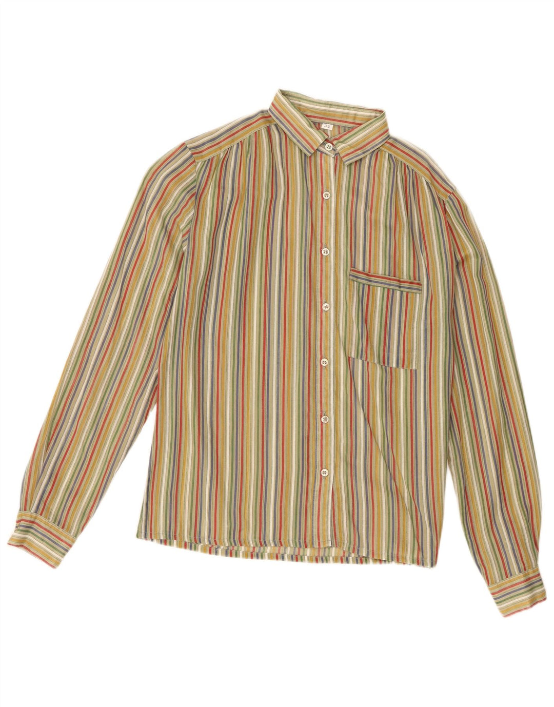 Vintage Damen Shirt EU 33 XS Grün gestreift