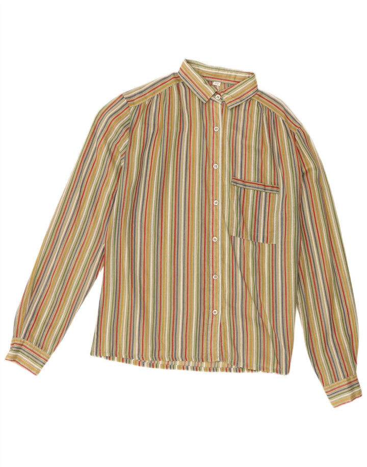 Vintage Damen Shirt EU 33 XS Grün gestreift