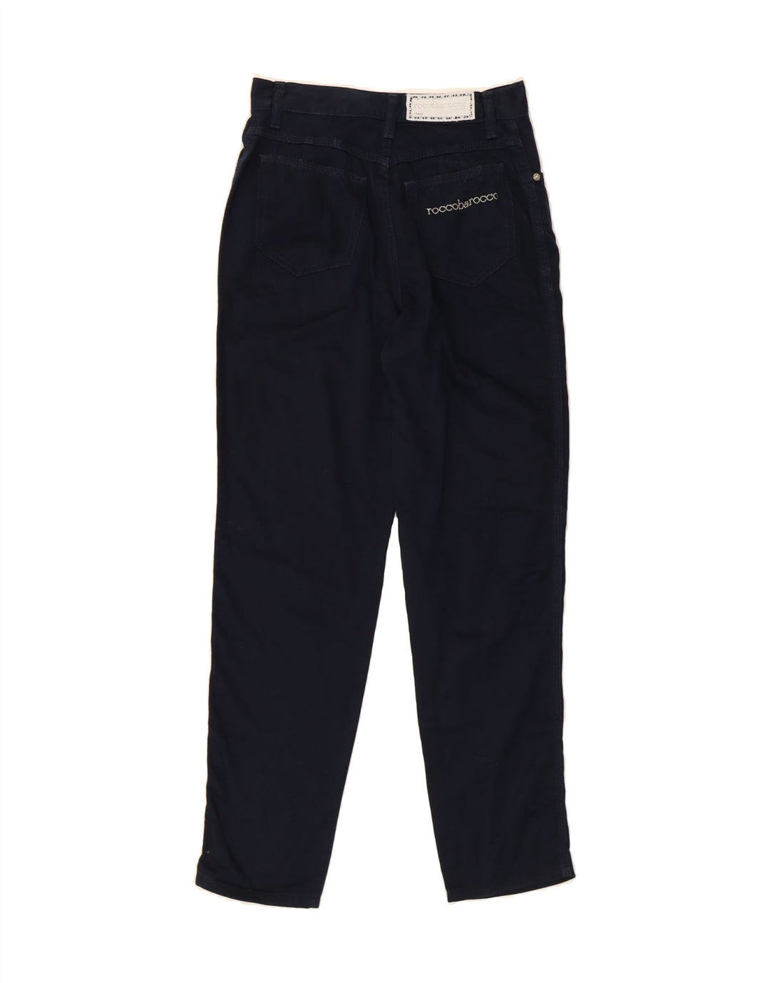 ROCCOBAROCCO Womens Tapered Jeans IT 44 Medium W28 L29 Navy Blue Cotton Vintage Roccobarocco and Second-Hand Roccobarocco from Messina Hembry 