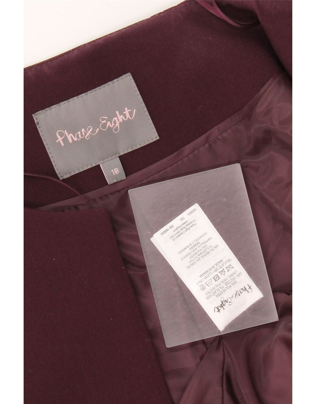 Phase Eight Damen Bolerojacke UK 18 XL Burgunderrot Polyester